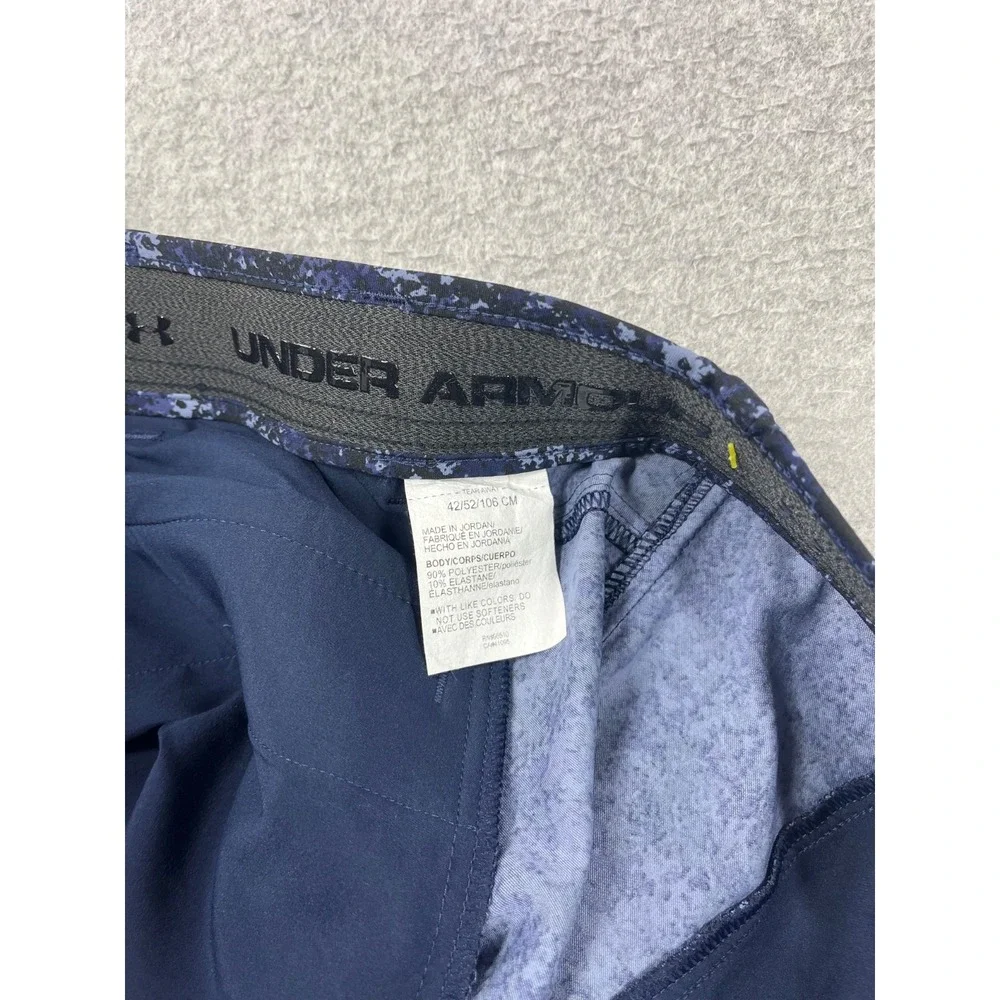 Under Armour Drive Printed Golf Short Mens 42 Blue US Storm 10